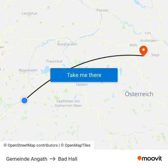 Gemeinde Angath to Bad Hall map