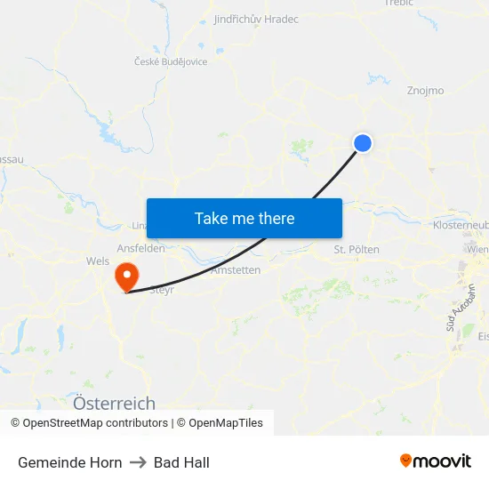 Gemeinde Horn to Bad Hall map