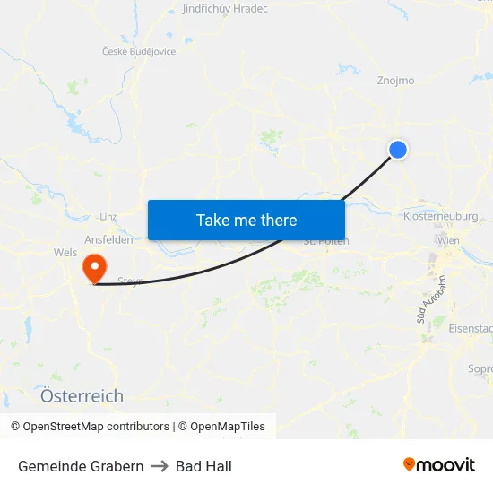 Gemeinde Grabern to Bad Hall map