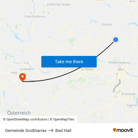 Gemeinde Großharras to Bad Hall map