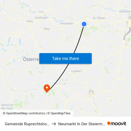 Gemeinde Ruprechtshofen to Neumarkt In Der Steiermark map