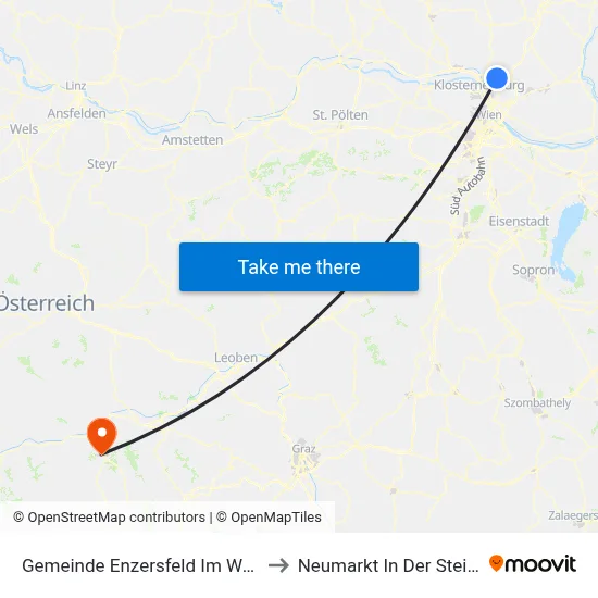 Gemeinde Enzersfeld Im Weinviertel to Neumarkt In Der Steiermark map