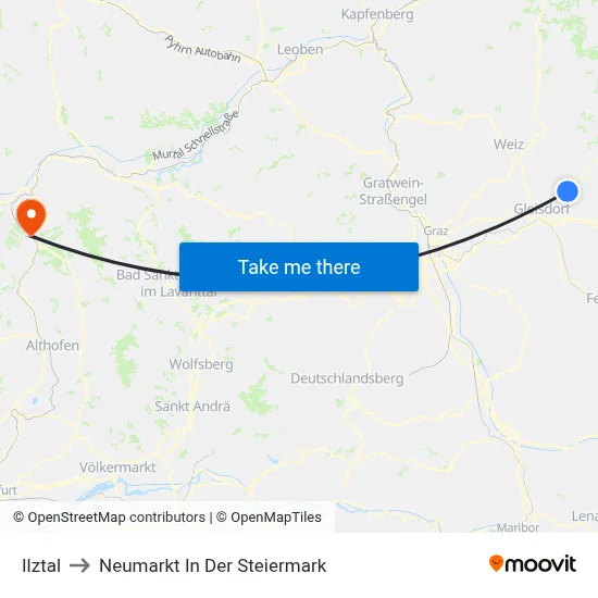 Ilztal to Neumarkt In Der Steiermark map