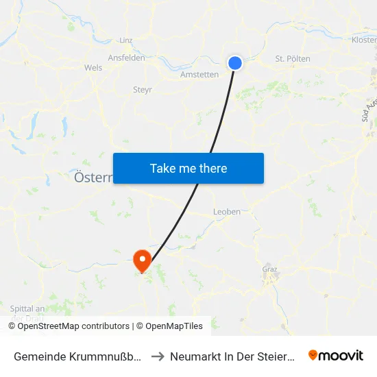 Gemeinde Krummnußbaum to Neumarkt In Der Steiermark map