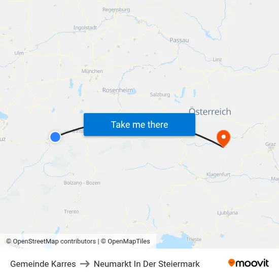 Gemeinde Karres to Neumarkt In Der Steiermark map