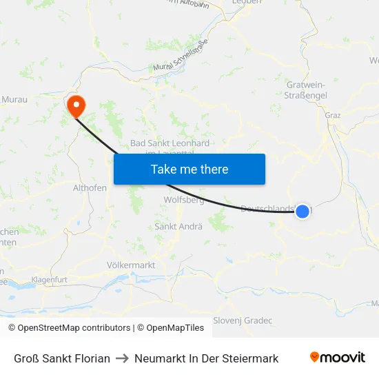 Groß Sankt Florian to Neumarkt In Der Steiermark map