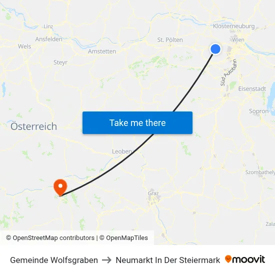 Gemeinde Wolfsgraben to Neumarkt In Der Steiermark map