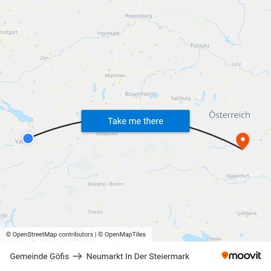 Gemeinde Göfis to Neumarkt In Der Steiermark map