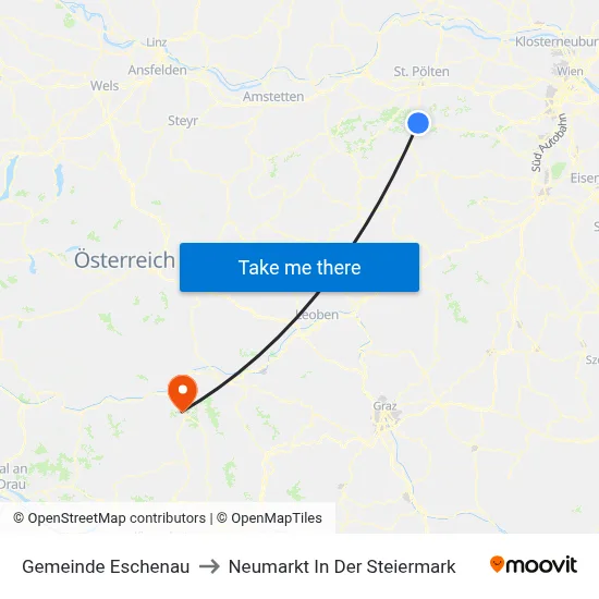 Gemeinde Eschenau to Neumarkt In Der Steiermark map
