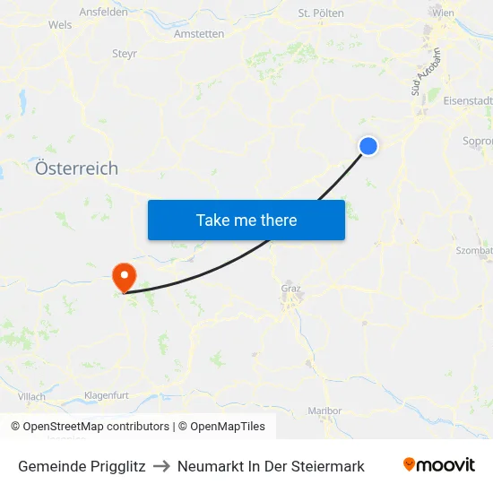 Gemeinde Prigglitz to Neumarkt In Der Steiermark map