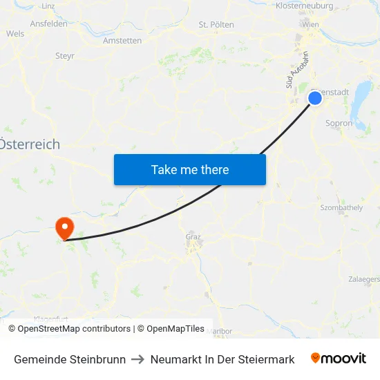 Gemeinde Steinbrunn to Neumarkt In Der Steiermark map