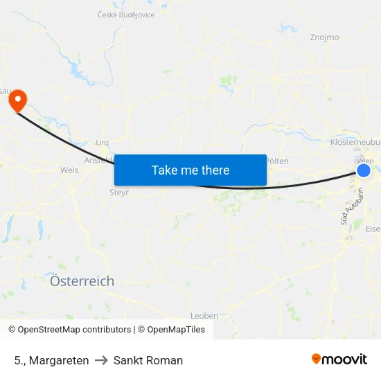 5., Margareten to Sankt Roman map
