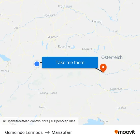 Gemeinde Lermoos to Mariapfarr map