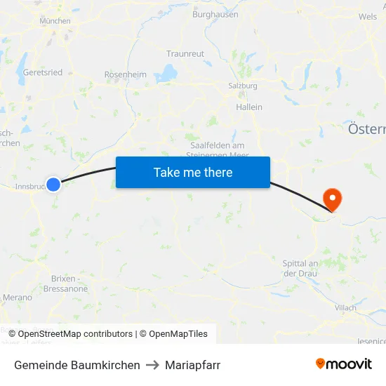 Gemeinde Baumkirchen to Mariapfarr map