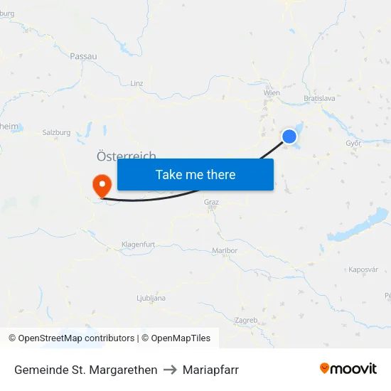 Gemeinde St. Margarethen to Mariapfarr map