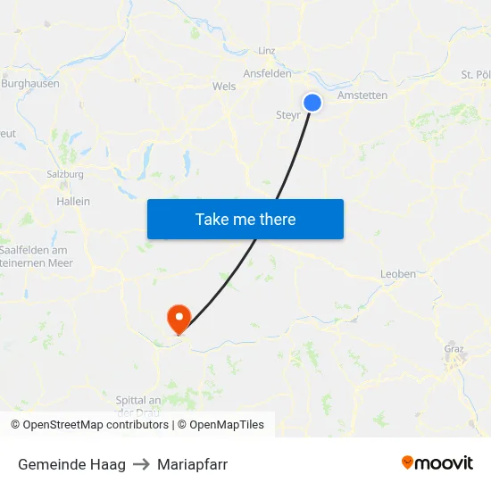 Gemeinde Haag to Mariapfarr map