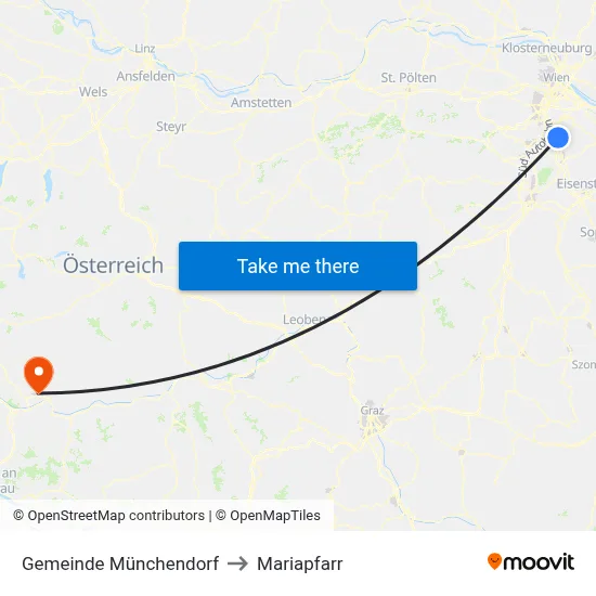 Gemeinde Münchendorf to Mariapfarr map