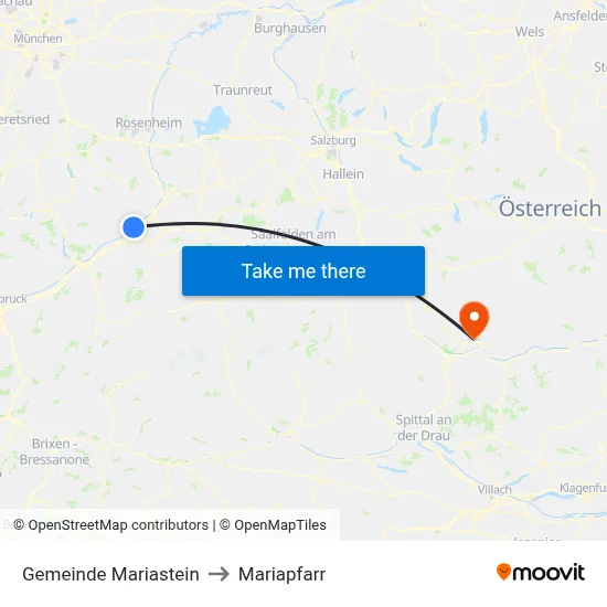 Gemeinde Mariastein to Mariapfarr map