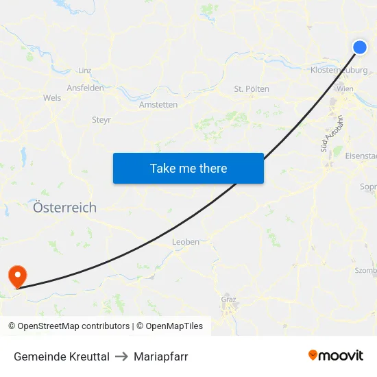 Gemeinde Kreuttal to Mariapfarr map