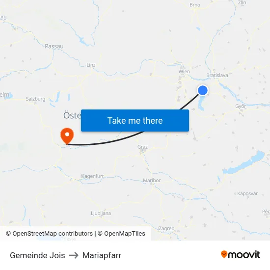 Gemeinde Jois to Mariapfarr map