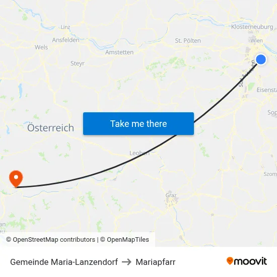 Gemeinde Maria-Lanzendorf to Mariapfarr map