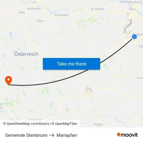 Gemeinde Steinbrunn to Mariapfarr map