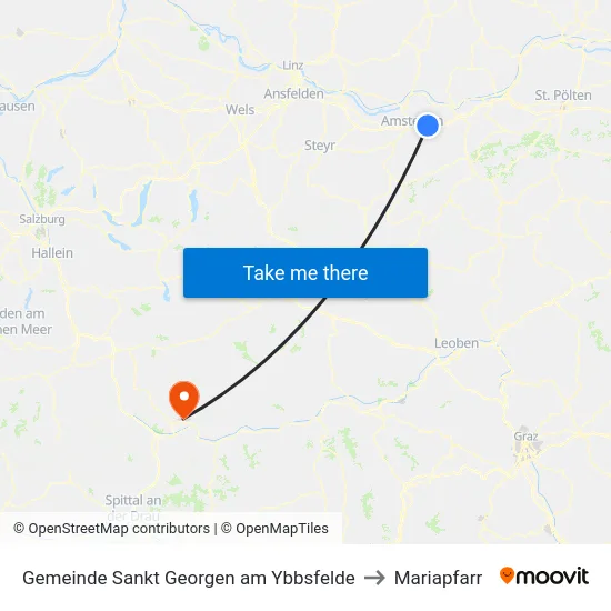 Gemeinde Sankt Georgen am Ybbsfelde to Mariapfarr map