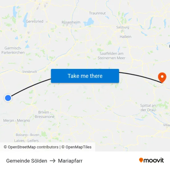 Gemeinde Sölden to Mariapfarr map