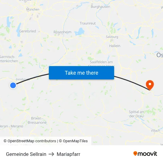 Gemeinde Sellrain to Mariapfarr map