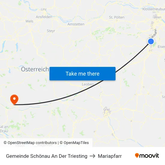 Gemeinde Schönau An Der Triesting to Mariapfarr map