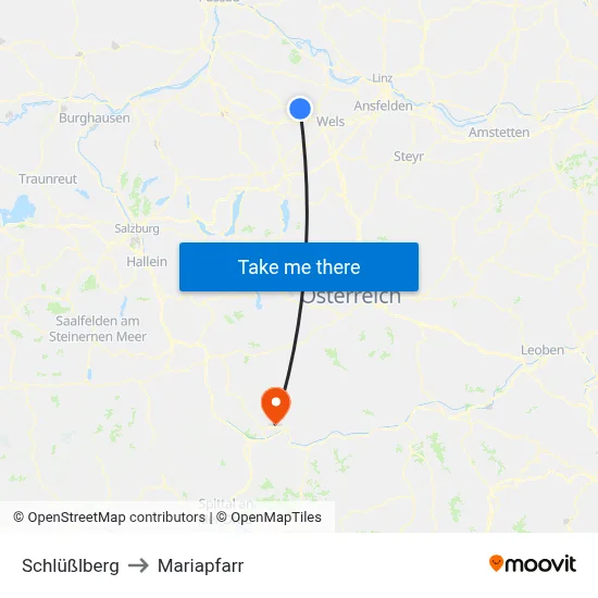 Schlüßlberg to Mariapfarr map