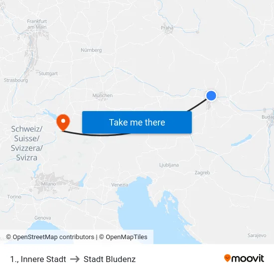 1., Innere Stadt to Stadt Bludenz map