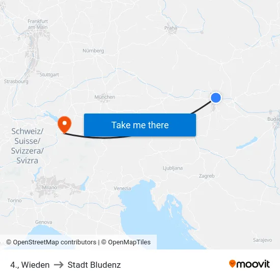 4., Wieden to Stadt Bludenz map