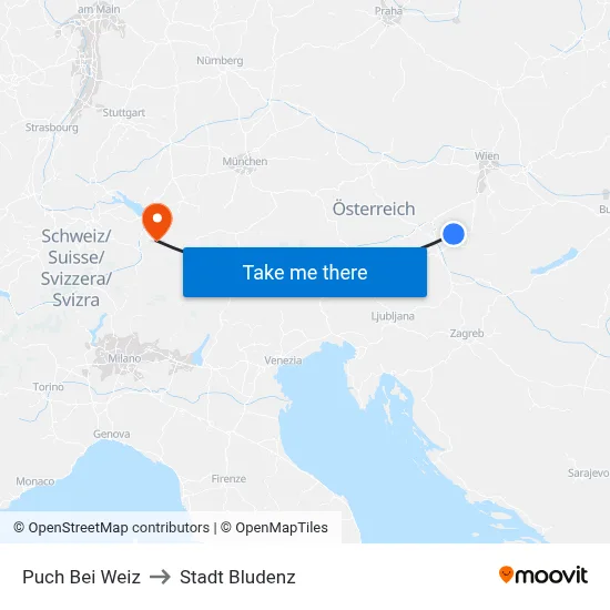 Puch Bei Weiz to Stadt Bludenz map