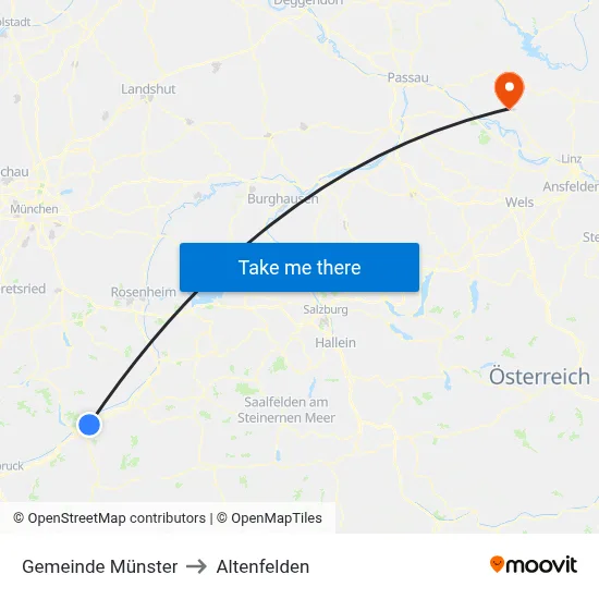 Gemeinde Münster to Altenfelden map