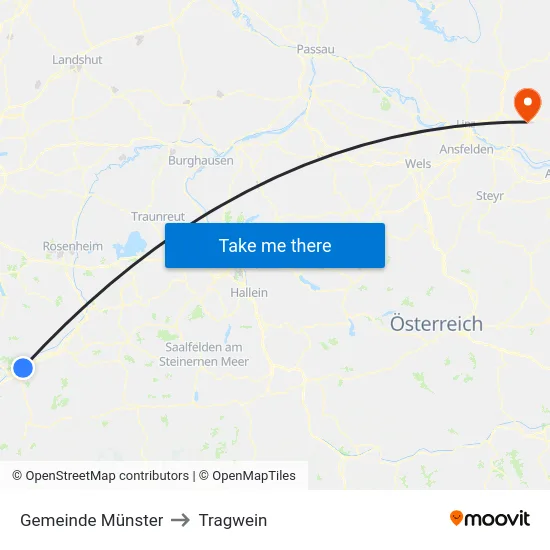 Gemeinde Münster to Tragwein map