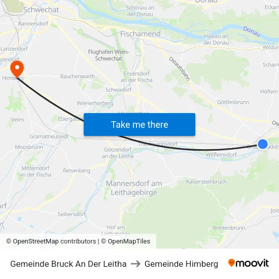 Gemeinde Bruck An Der Leitha to Gemeinde Himberg map
