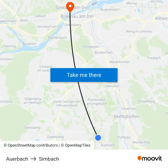 Auerbach to Simbach map