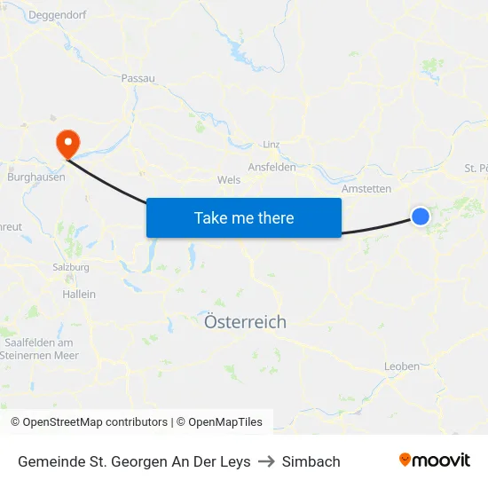 Gemeinde St. Georgen An Der Leys to Simbach map