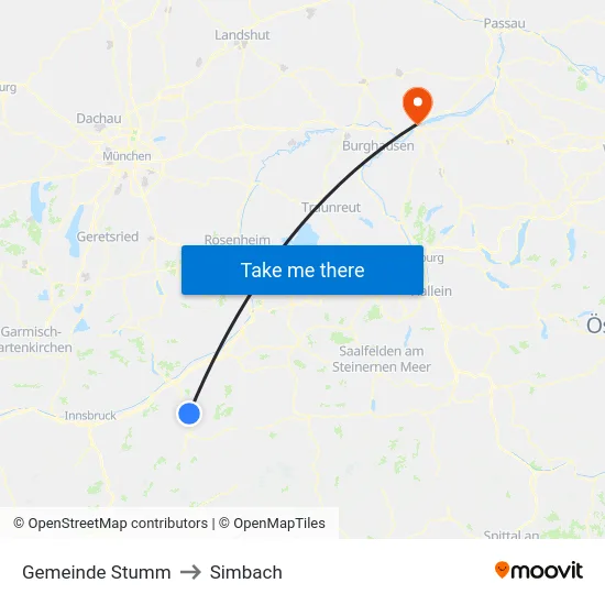 Gemeinde Stumm to Simbach map