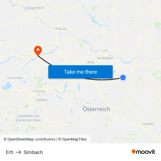 Ertl to Simbach map