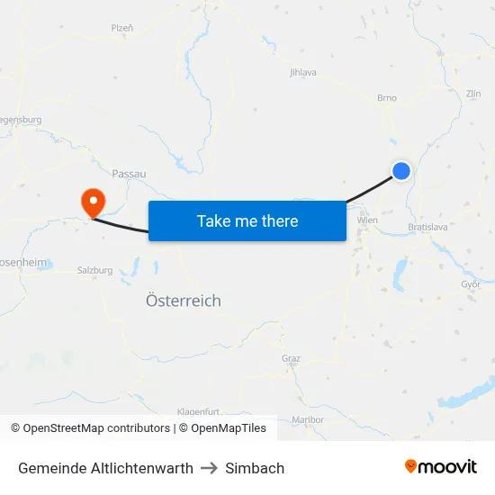 Gemeinde Altlichtenwarth to Simbach map