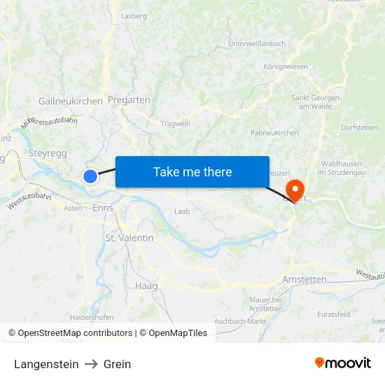 Langenstein to Grein map