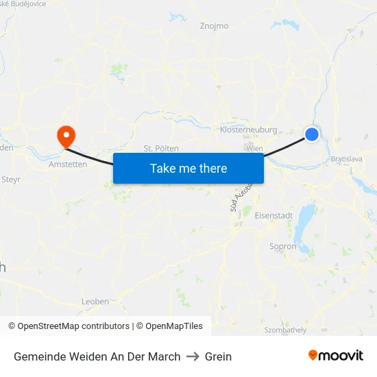 Gemeinde Weiden An Der March to Grein map