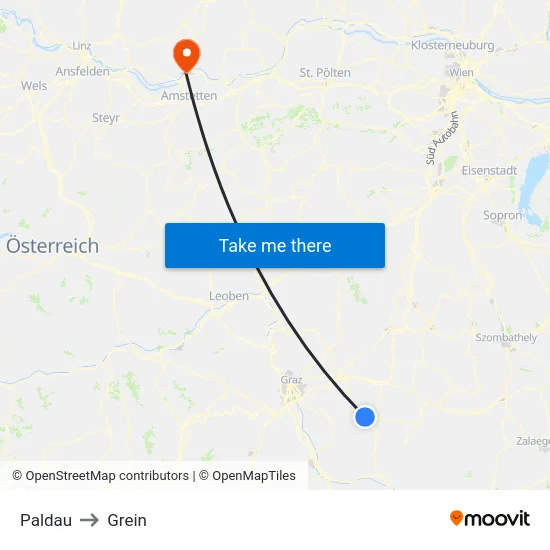 Paldau to Grein map