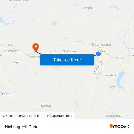 Hietzing to Grein map