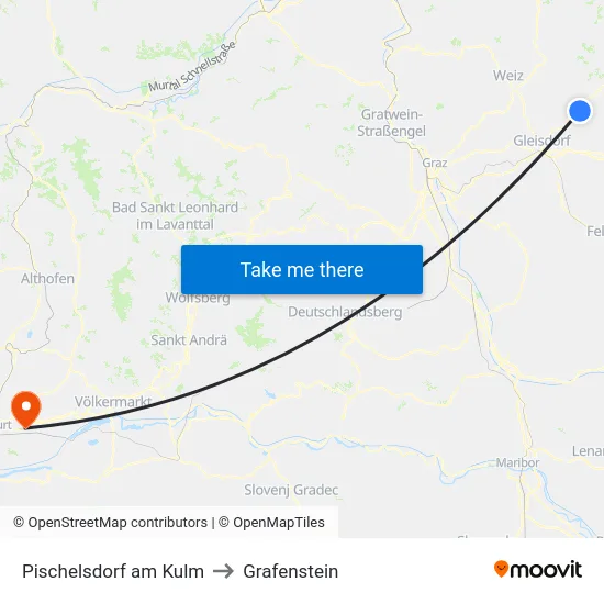 Pischelsdorf am Kulm to Grafenstein map