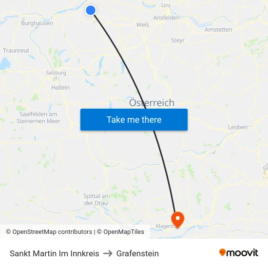 Sankt Martin Im Innkreis to Grafenstein map