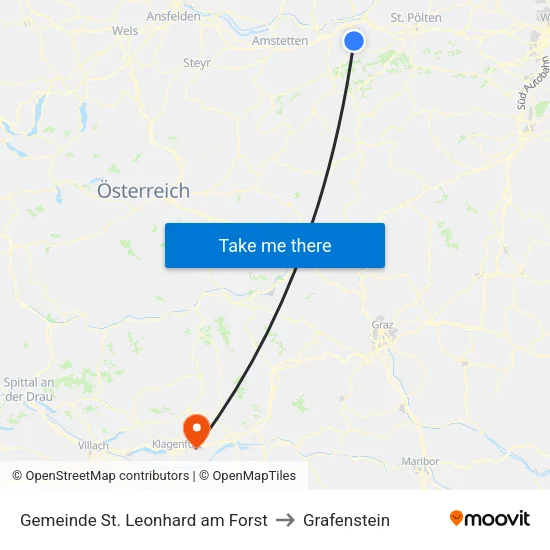 Gemeinde St. Leonhard am Forst to Grafenstein map
