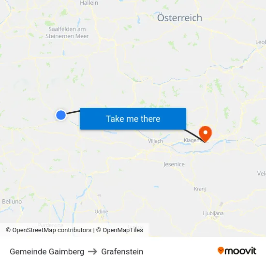 Gemeinde Gaimberg to Grafenstein map